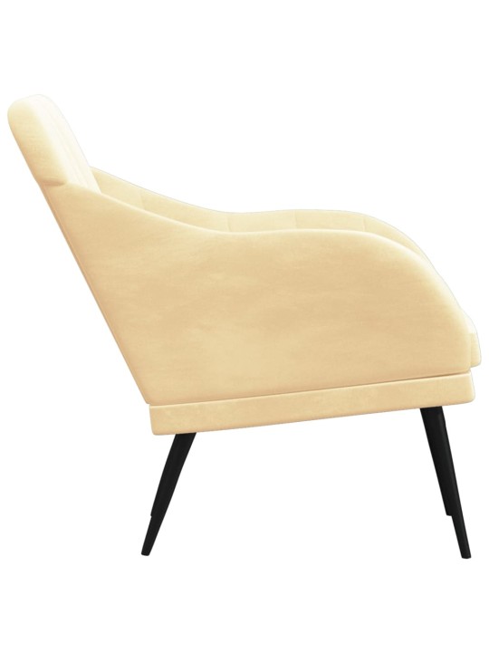 TUGITOOL, KREEMJAS, 63 X 76 X 80 CM, SAMET