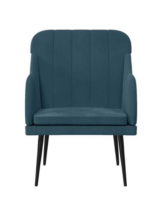 Tugitool, sinine, 63 x 76 x 80 cm, samet