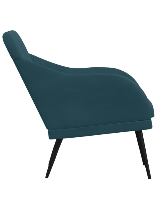Tugitool, sinine, 63 x 76 x 80 cm, samet