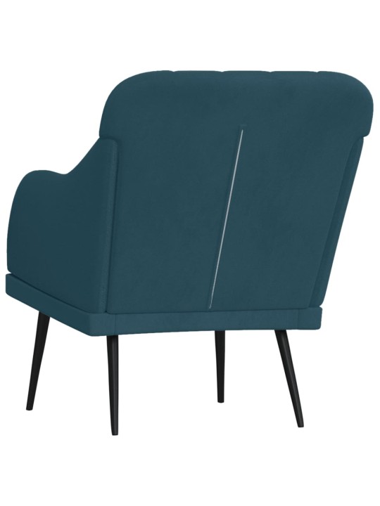Tugitool, sinine, 63 x 76 x 80 cm, samet