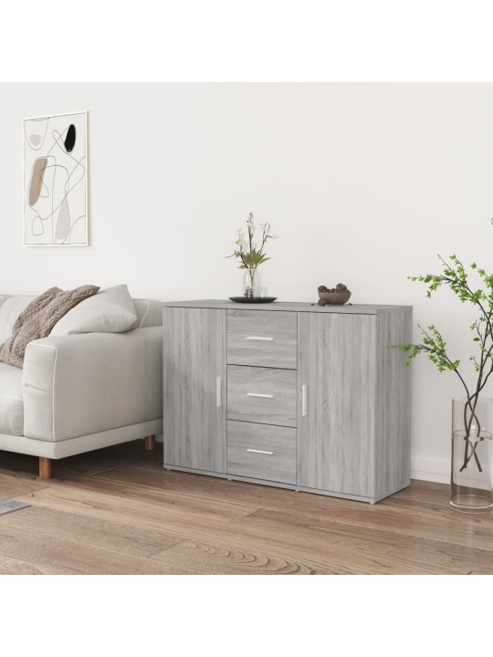 Puhvetkapp, hall sonoma tamm, 91x29,5x65 cm, tehispuit