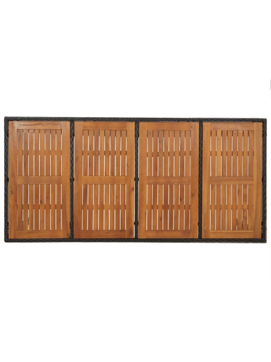 AIALAUD PUIDUST PLAADIGA, MUST, 190 X 90 X 75 CM, POLÜROTANG
