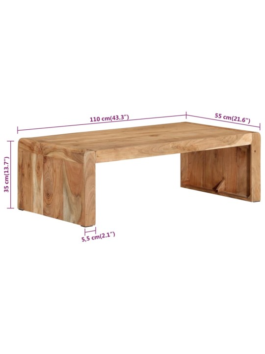 Kohvilaud, 110 x 55 x 35 cm, akaatsiapuit
