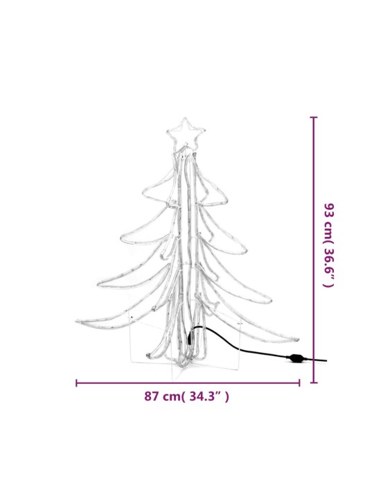 LED kokkupandavad jõulupuu figuurid, 3 tk soe valge 87x87x93 cm