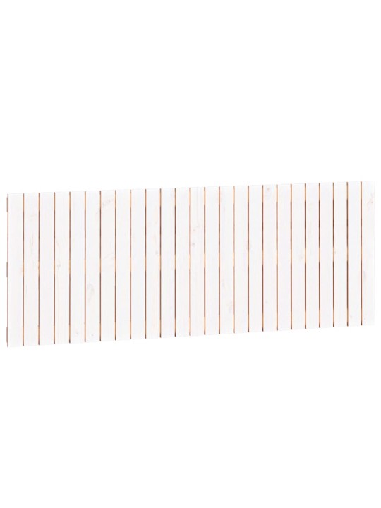 Seinale kinnitatav voodipeats, valge, 159,5x3x60 cm, männipuit