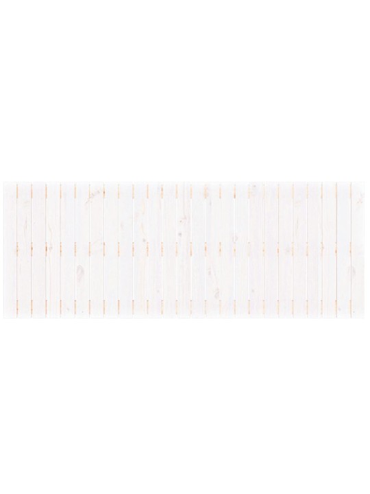 Seinale kinnitatav voodipeats, valge, 159,5x3x60 cm, männipuit
