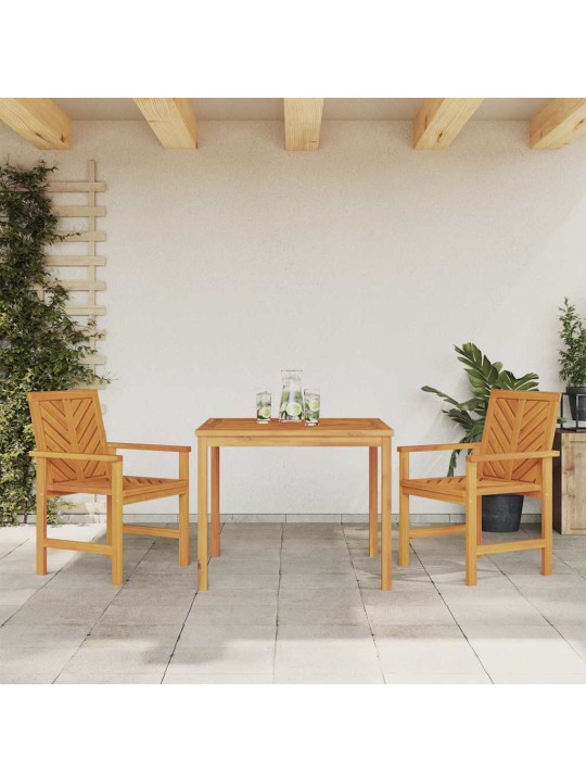 Aia söögilaudade komplekt 3 tk pruun 90 x 90 x 74 cm