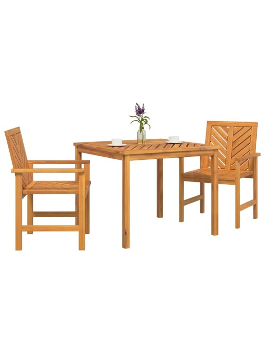 Aia söögilaudade komplekt 3 tk pruun 90 x 90 x 74 cm