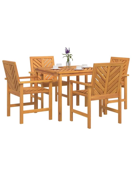 Aia söögilaudade komplekt 5 tk pruun 90 x 90 x 74 cm