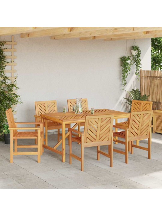Aia söögilaudade komplekt 7 tk pruun 150 x 90 x 74 cm