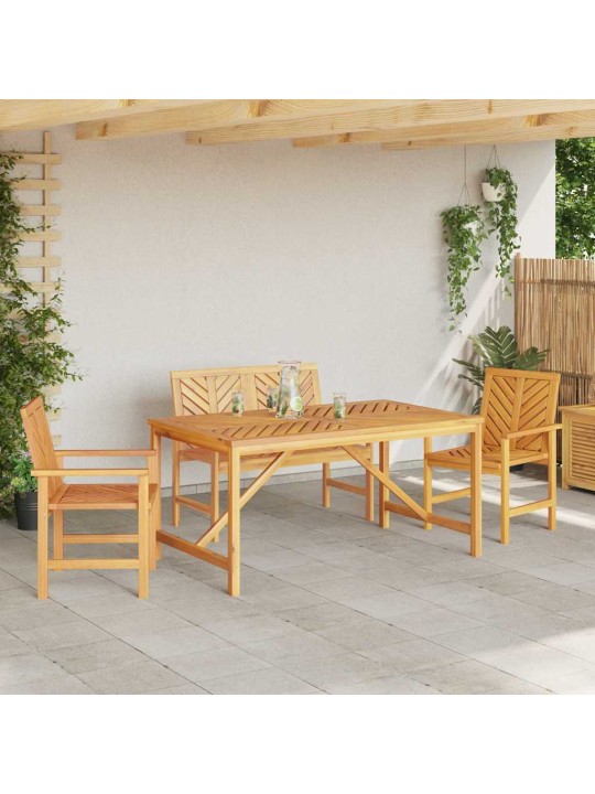 Aia söögilaudade komplekt 4 tk pruun 150 x 90 x 74 cm