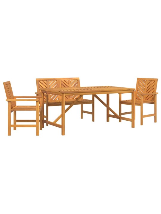 Aia söögilaudade komplekt 4 tk pruun 150 x 90 x 74 cm