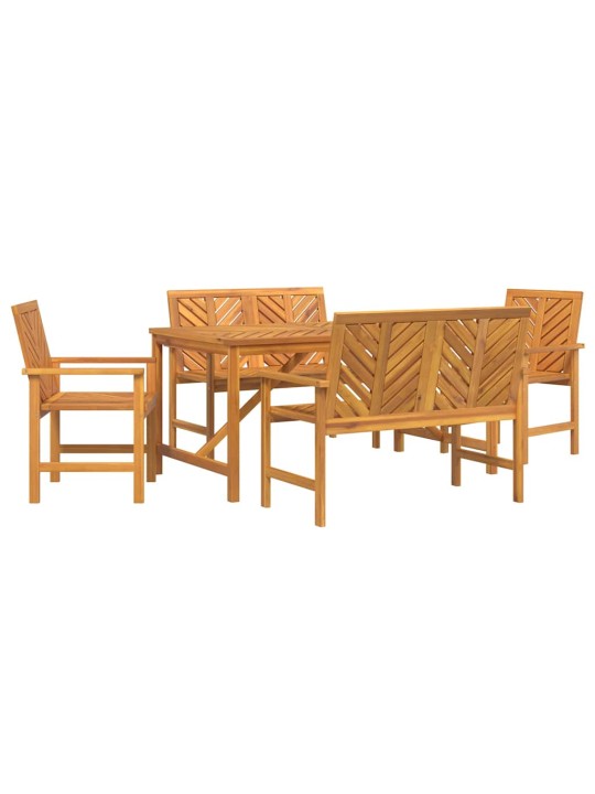 Aia söögilaudade komplekt 5 tk pruun 150 x 90 x 74 cm