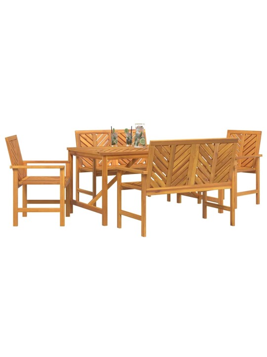 Aia söögilaudade komplekt 5 tk pruun 150 x 90 x 74 cm