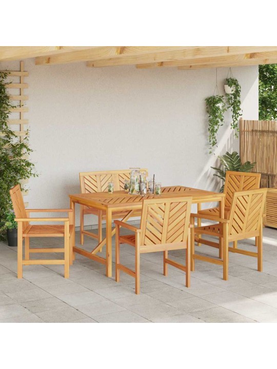Aia söögilaudade komplekt 6 tk pruun 150 x 90 x 74 cm