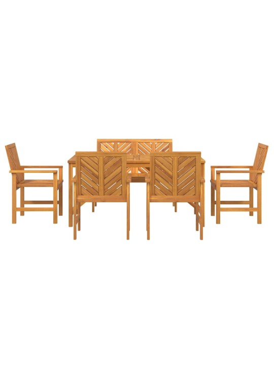 Aia söögilaudade komplekt 6 tk pruun 150 x 90 x 74 cm
