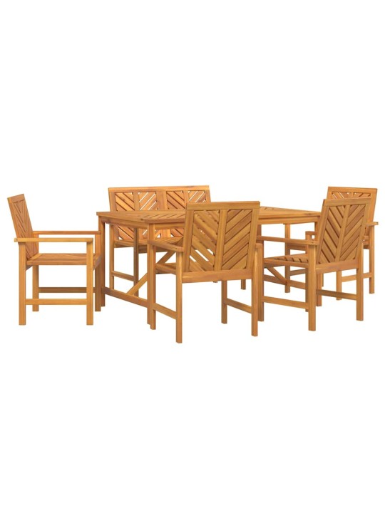 Aia söögilaudade komplekt 6 tk pruun 150 x 90 x 74 cm