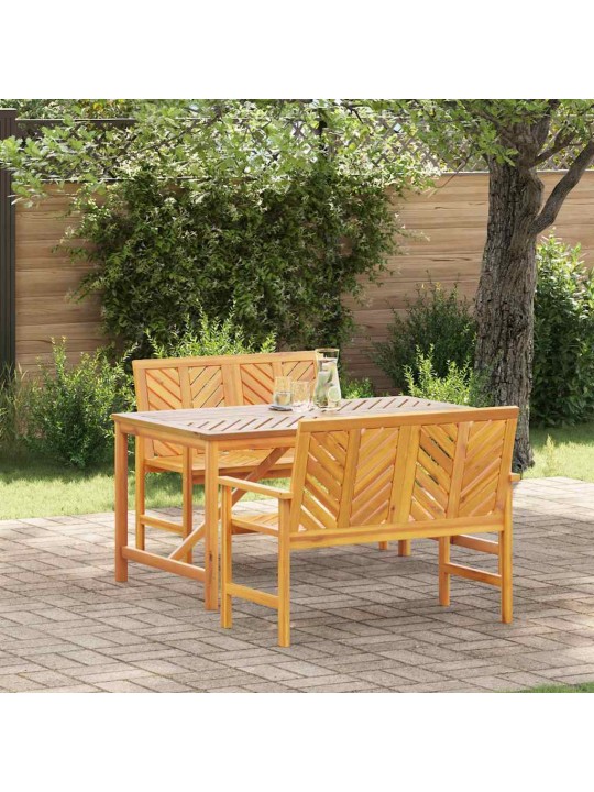 Aia söögilaudade komplekt 3 tk pruun 150 x 90 x 74 cm