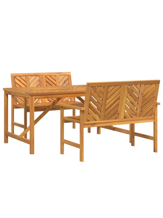 Aia söögilaudade komplekt 3 tk pruun 150 x 90 x 74 cm