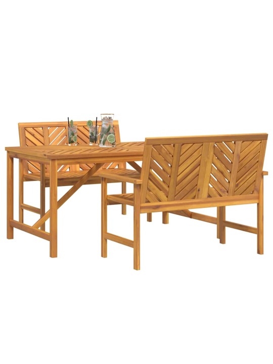 Aia söögilaudade komplekt 3 tk pruun 150 x 90 x 74 cm