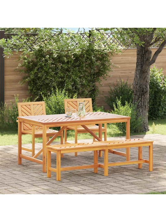 Aia söögilaudade komplekt 4 tk pruun 150 x 90 x 74 cm