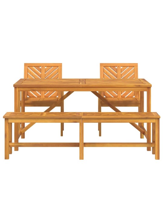 Aia söögilaudade komplekt 4 tk pruun 150 x 90 x 74 cm