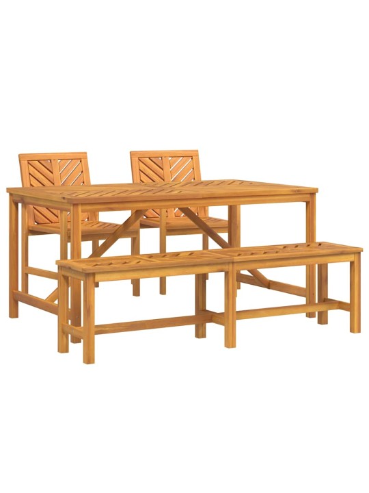 Aia söögilaudade komplekt 4 tk pruun 150 x 90 x 74 cm
