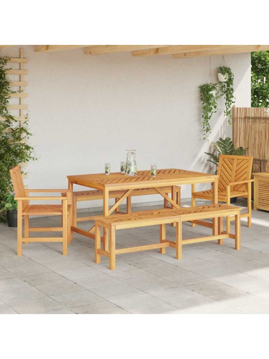 Aia söögilaudade komplekt 5 tk pruun 150 x 90 x 74 cm