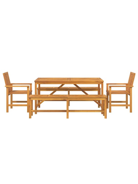 Aia söögilaudade komplekt 5 tk pruun 150 x 90 x 74 cm