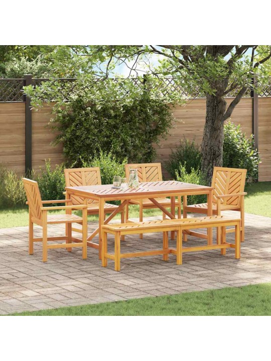 Aia söögilaudade komplekt 6 tk pruun 150 x 90 x 74 cm