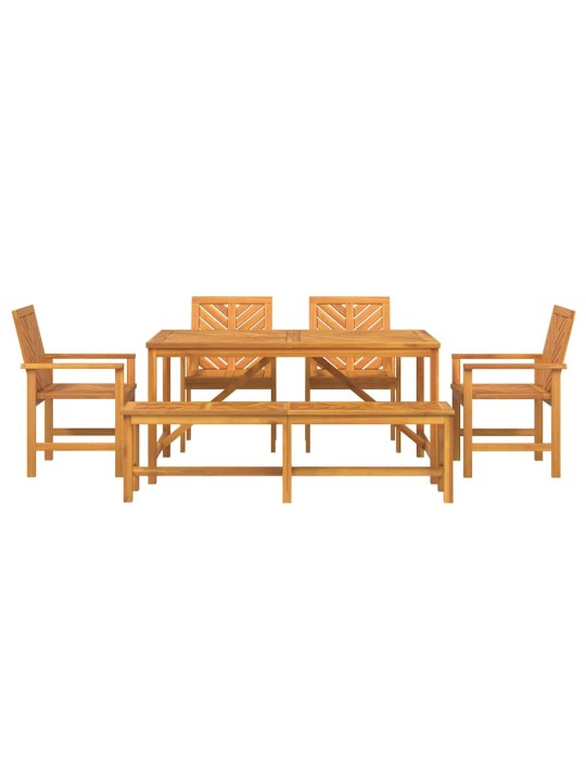 Aia söögilaudade komplekt 6 tk pruun 150 x 90 x 74 cm