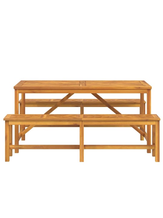 Aia söögilaudade komplekt 3 tk pruun 150 x 90 x 74 cm