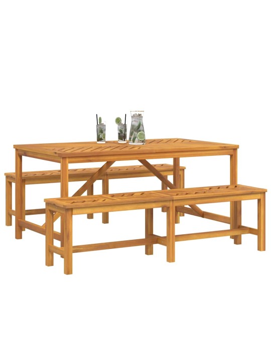 Aia söögilaudade komplekt 3 tk pruun 150 x 90 x 74 cm