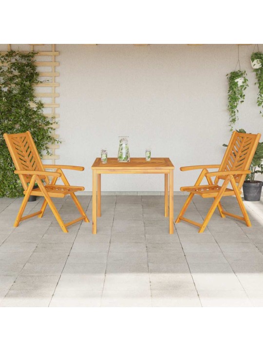 Aia söögilaudade komplekt 3 tk pruun 90 x 90 x 74 cm