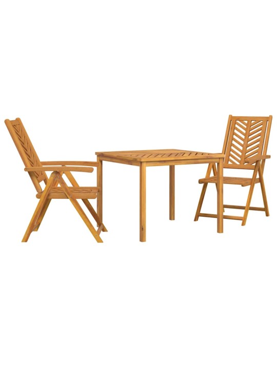 Aia söögilaudade komplekt 3 tk pruun 90 x 90 x 74 cm