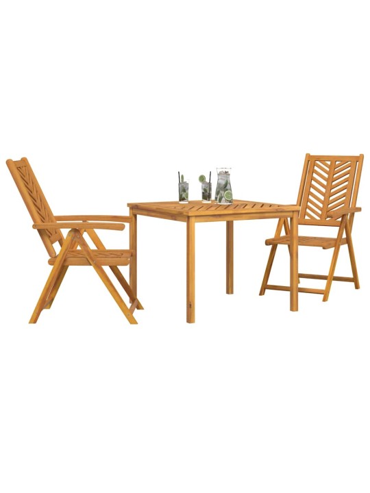 Aia söögilaudade komplekt 3 tk pruun 90 x 90 x 74 cm