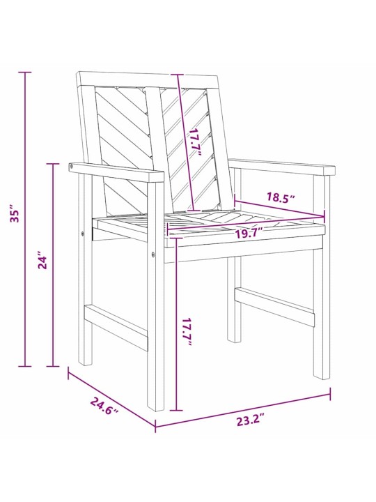 Aia söögitoolid 8 tk pruun 59 x 62.5 x 89 cm