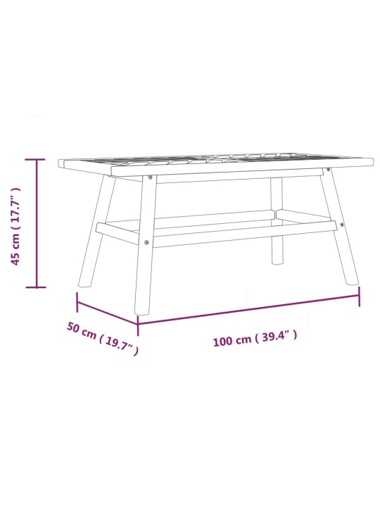 Kohvilaud, 100 x 50 x 45 cm, akaatsiapuit