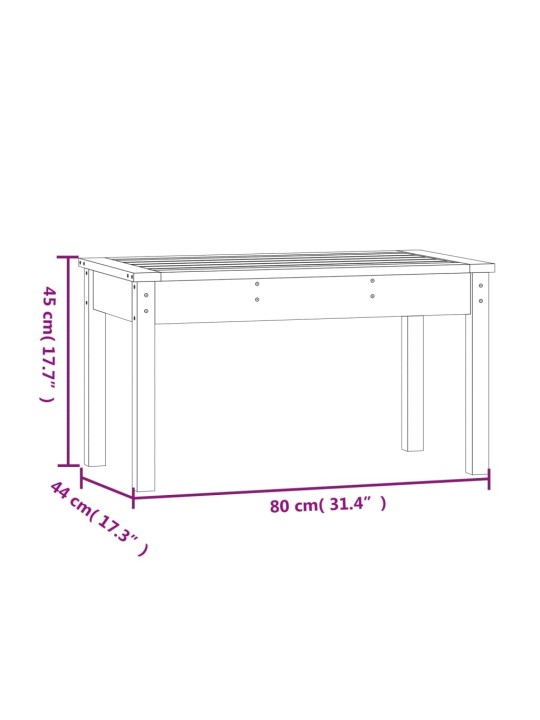 Aiapink, hall, 80 x 44 x 45 cm, männipuit