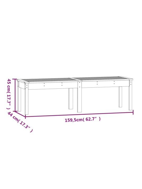 2-kohaline aiapink, must, 159,5x44x45 cm, ebatsuuga puit