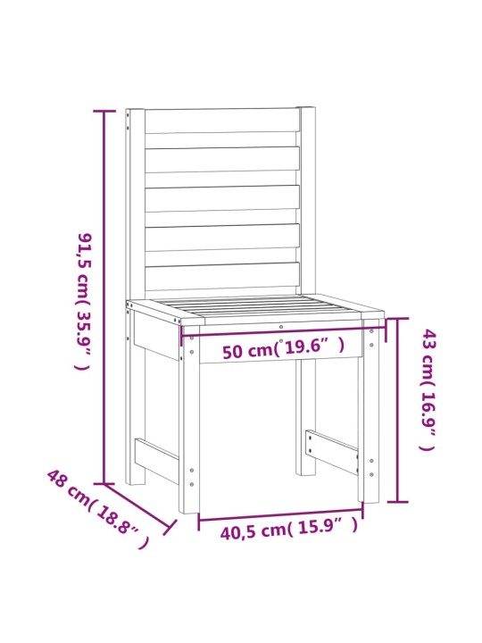 Aiatoolid 2 tk, valge, 40,5x48x91,5 cm, männipuit