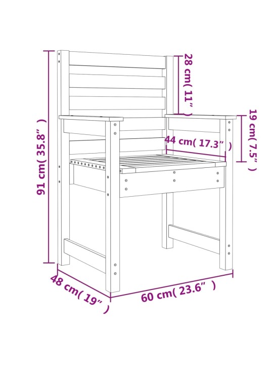 Aiatoolid 2 tk, hall, 60x48x91 cm, männipuit