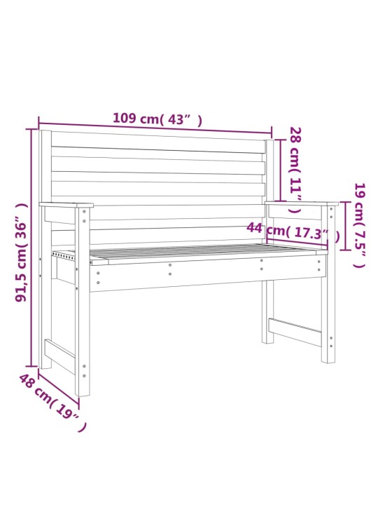 Aiapink, hall, 109x48x91,5 cm, männipuit