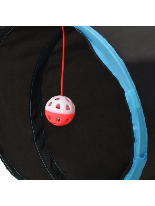 5-suunaline kassitunnel, must ja sinine, 25 cm, polüester