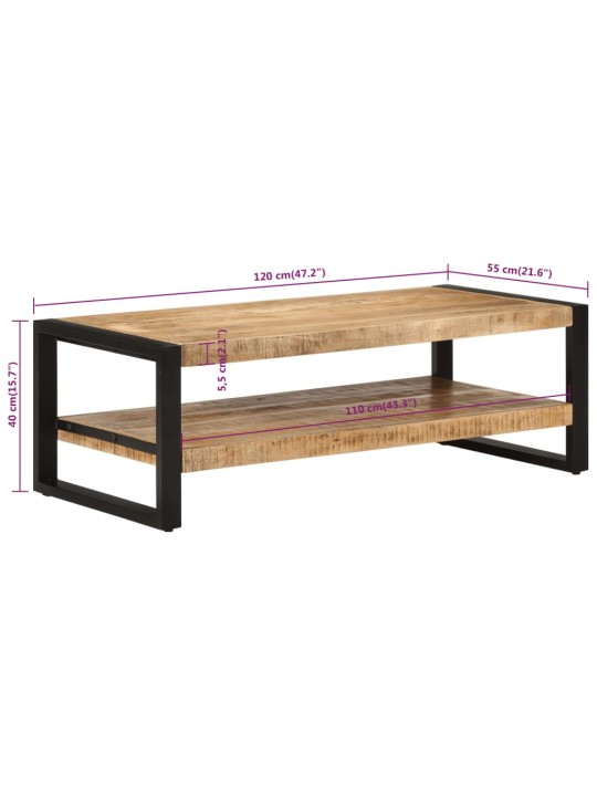 Kohvilaud, 120 x 55 x 40 cm, mangopuit