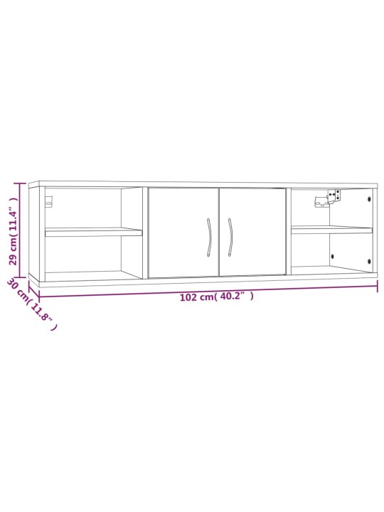 Seinariiul, hall sonoma tamm, 102 x 30 x 29 cm, tehispuit