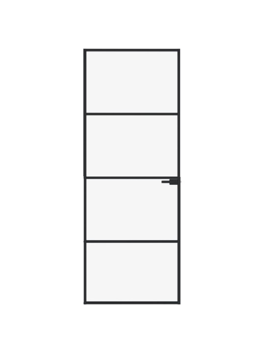 Siseuks, must, 76x201,5 cm, karastatud klaas/alumiinium, õhuke