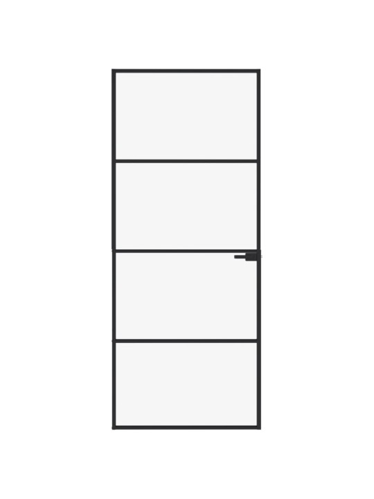 Siseuks, must, 83x201,5 cm, karastatud klaas/alumiinium, õhuke