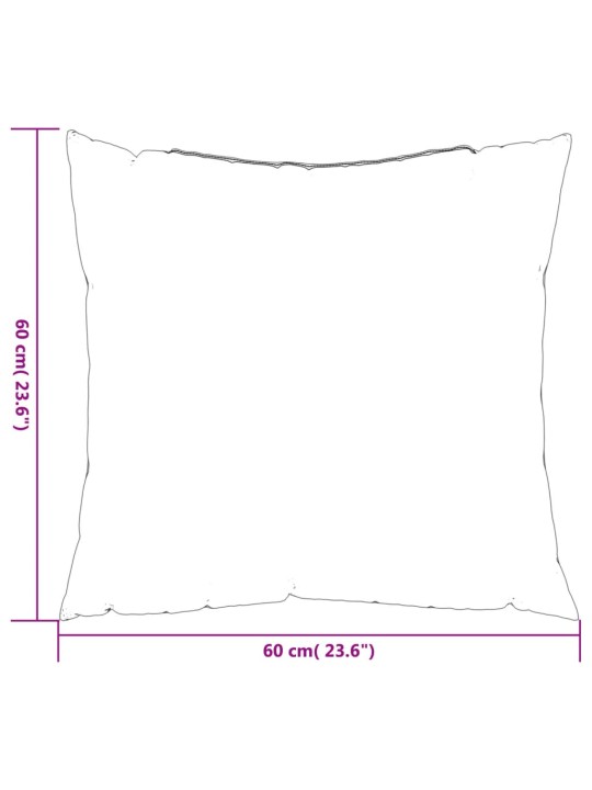 Diivanipadjad 4 tk, pruunikashall, 60 x 60 cm, kangas