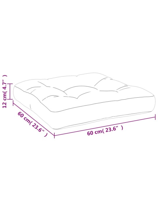 Euroaluse istmepadi, sinine, 60x60x12 cm, kangas